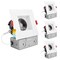 Luxrite 4 Inch Square LED Recessed Downlights 5 CCT Selectable 2700K-5000K 15W 1100LM Dimmable Baffle 4-Pack LR24950 LR24955-4PK - alternate 1